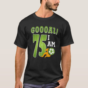 Camiseta 75º Aniversário Futebol I m 75 anos Engraçado B D