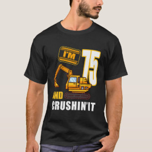 Camiseta 75º Escavador De Construção De Veículos De Anivers