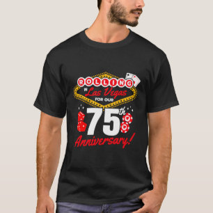Camiseta 75.º aniversário Vegas 75.º aniversário de casamen