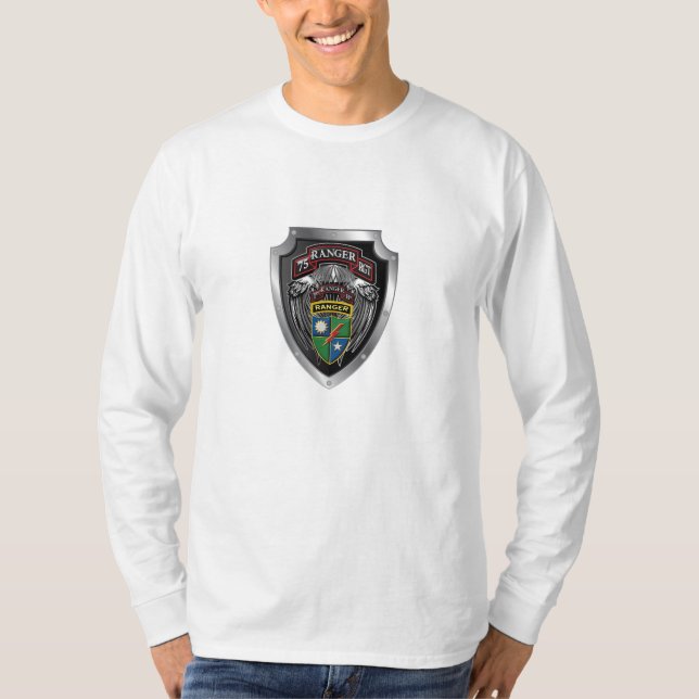 Camiseta 75.º Regimento de Ranger 1 Batalhão de ruas (Frente)