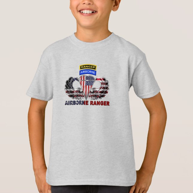 Camiseta 75.º Regimento de Ranger "Perigo Aéreo" (Frente)