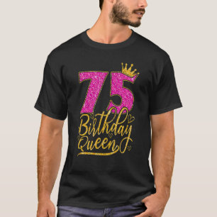 Camiseta 75 anos, 75 anos, aniversário da Rainha Diamond Cr