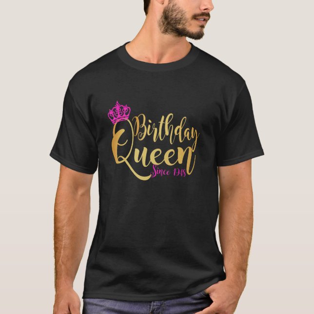 Camiseta 75 anos, 75.o aniversário da Rainha desde 1948 (Frente)