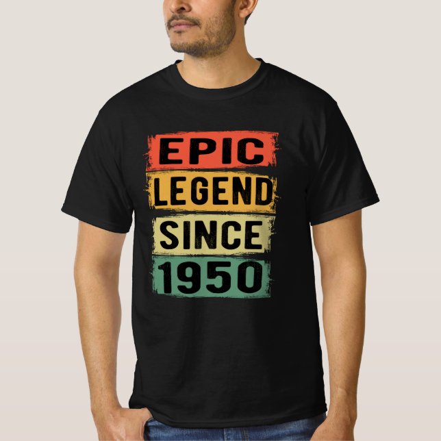 Camiseta 75 Anos De Idade Dia 1950 Legenda Epic 75º Anivers (Frente)