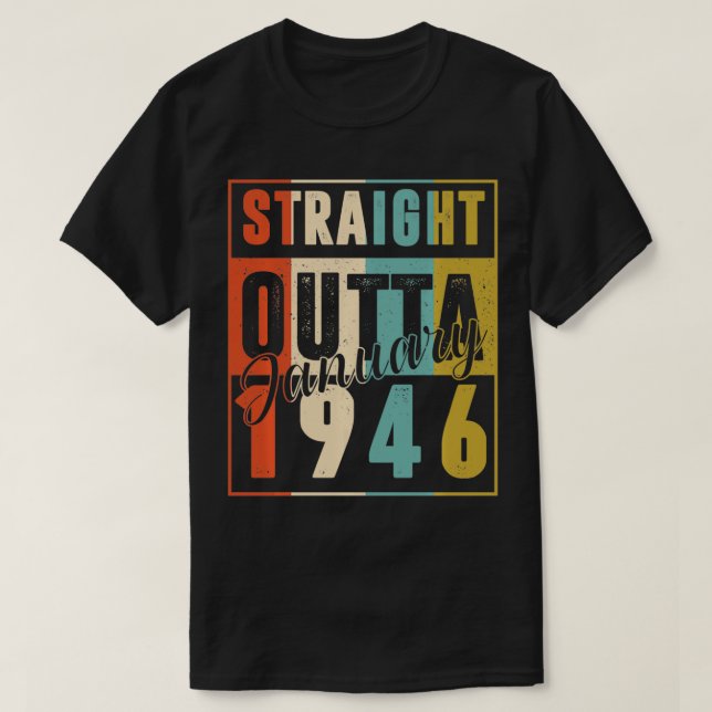 Camiseta 75 Anos De Idade, Hetero De Presente De Aniversári (Frente do Design)
