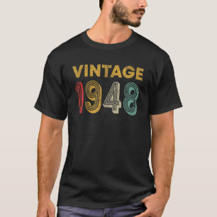 Camiseta 75 anos de idade Retro Vintage 1948 75º aniversári