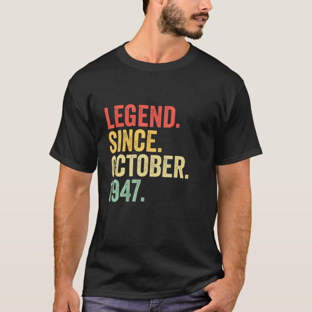 Camiseta 75 anos de lenda desde outubro de 1947 75 (Frente)