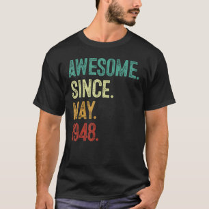 Camiseta 75 anos é incrível desde maio de 1948 75º aniversá