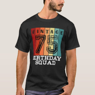Camiseta 75 anos Esquadra de Aniversário 75.ª Vintage com F