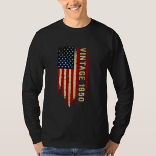 Camiseta 75 anos Vintage 1950 American Flag 75th Birth