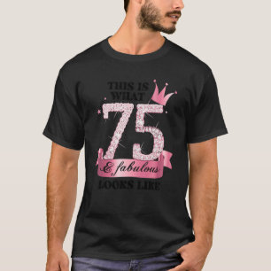 Camiseta 75 e Fabuloso Grupo de Partido Branca Rosa Candid 