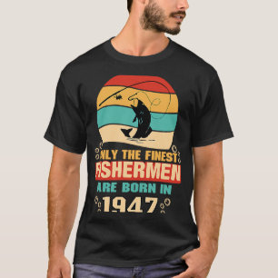 Camiseta 75.o aniversário para pescadores de 75 anos de ida