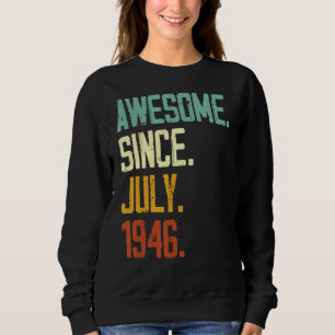 Camiseta 76º Aniversário Impressionante Desde Julho De 1946