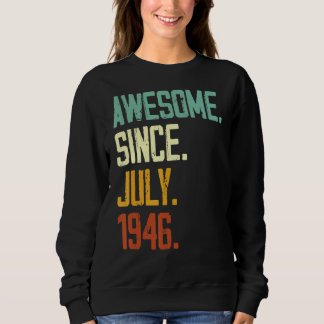 Camiseta 76º Aniversário Impressionante Desde Julho De 1946