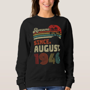Camiseta 76 anos de idade incrível desde agosto de 1946 76º