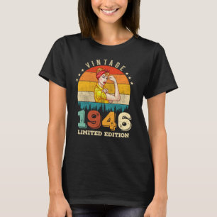 Camiseta 76 anos de idade Mulheres no dia 1946 Vintage 76º