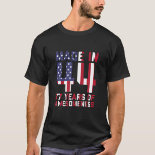 Camiseta 77º aniversário Presente Americano Mulheres 77 A