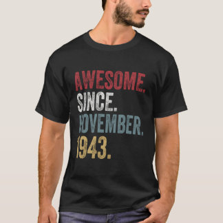 Camiseta 77º Aniversário S Desde Novembro De 1943 77 Anos G