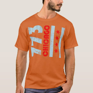 Camiseta 773 Chicago Flag Vintage Fade
