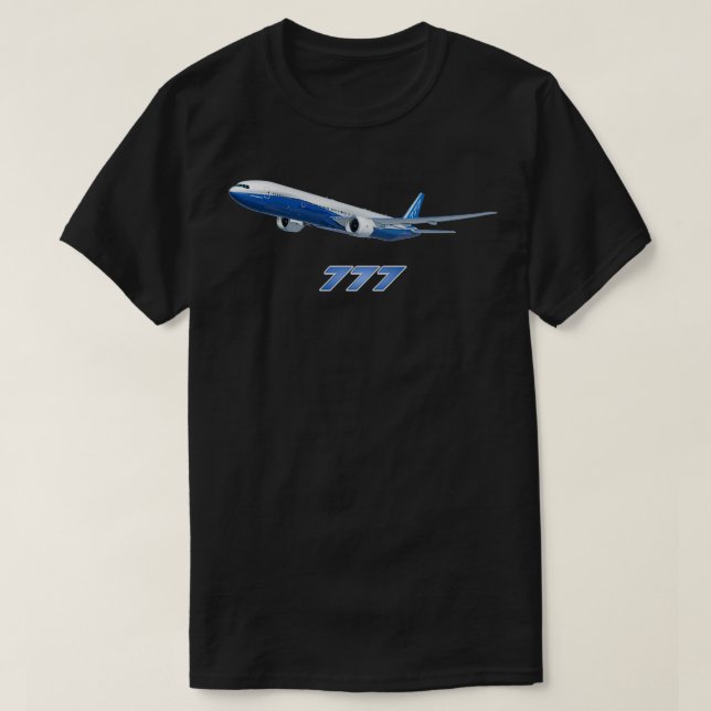 Camiseta 777 aviões-avião (Frente do Design)