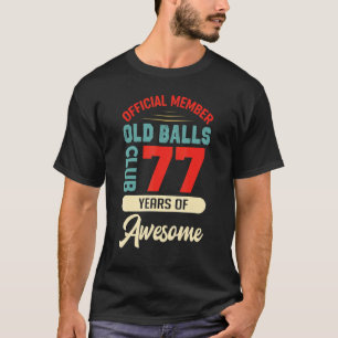 Camiseta 77.º Aniversário Clube De Bolas De 77 Anos