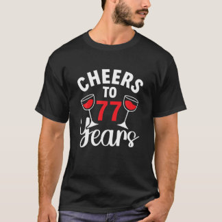 Camiseta 77.º Aniversário Mulher Anima 77 Anos