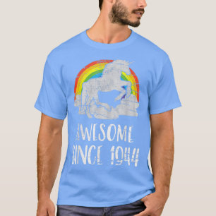 Camiseta 77.º aniversário, unicórnio vintage, Incrível desd
