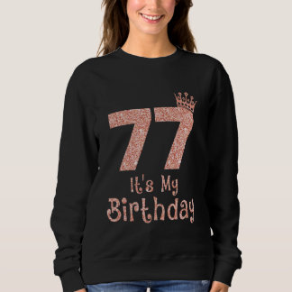 Camiseta 77 É o meu aniversário de 77 anos Feliz 77º aniver