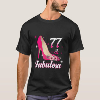 Camiseta 77 Fabulosos Aniversários Espanhóis 77 em Espanhol