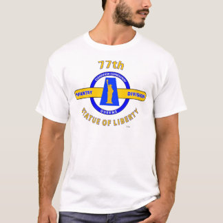 Camiseta 77TH DIVISÃO de INFANTARIA "ESTÁTUA DA LIBERDADE "
