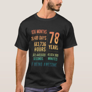 Camiseta 78º aniversário Homens Mulheres Engraçadas aos 78