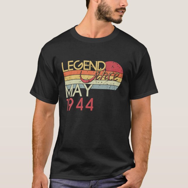 Camiseta 78º Aniversário Minha Legenda De 78 Anos Desde Mai (Frente)