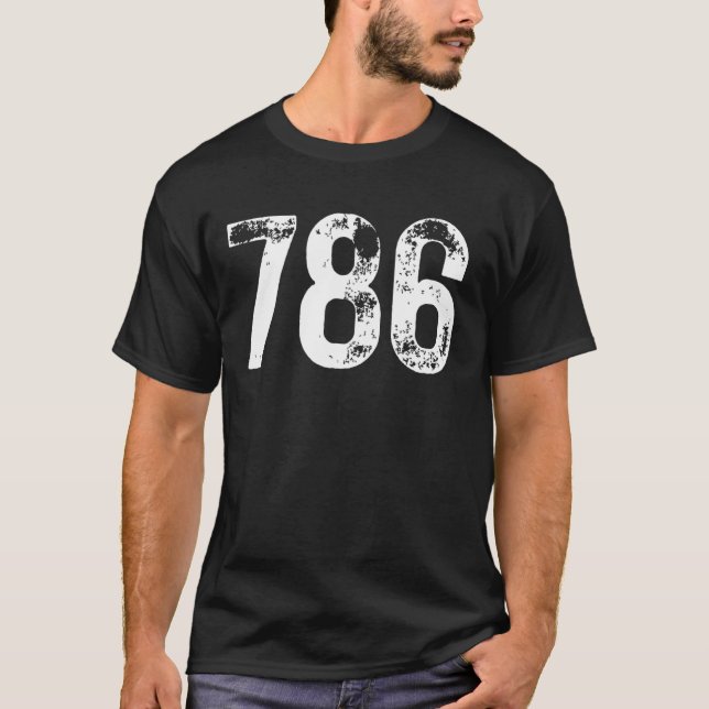 Camiseta 786 Código de área Miami FL — Código de área do te (Frente)
