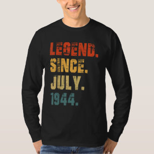 Camiseta 78. º aniversário 78 anos Legenda desde julho de 1