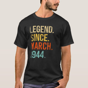 Camiseta 78. º aniversário 78 anos Legenda desde março de 1