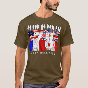 Camiseta 78.º aniversário do Dia da Aliança WW2 D França 4