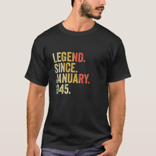 Camiseta 78 anos 78.a legenda de aniversário desde 1 de jan