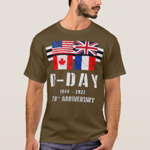 Camiseta 78 anos Aterro aliado WW2 D Dia da França
