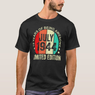 Camiseta 78 anos julho 1944 78º aniversário