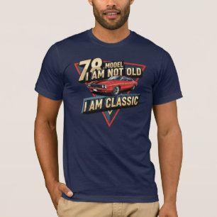 Camiseta 78 Modelo Não Velho Sou Clássico Triangular