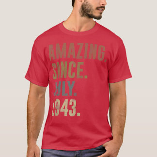 Camiseta 79º aniversário Vintage Incrível desde julho de 19