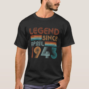 Camiseta 79.º Aniversário Da Legenda De 79 Anos Desde 1 De