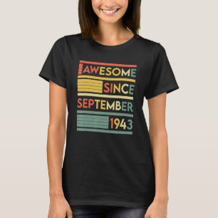 Camiseta 79 Anos 79 Anos Aniversário Incrível Desde setembr