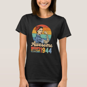 Camiseta 79 anos de idade incrível desde março de 1944 Aniv