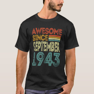 Camiseta 79 Anos De Idade Incrível Desde Setembro De 1943 7