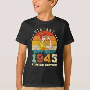 Camiseta 79 anos de idade Mulheres no dia 1943 Vintage 79º 