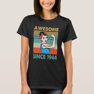 Camiseta 79 anos é incrível desde 1944 79º aniversário