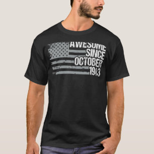 Camiseta 79 anos é incrível desde outubro de 1943 79º anive