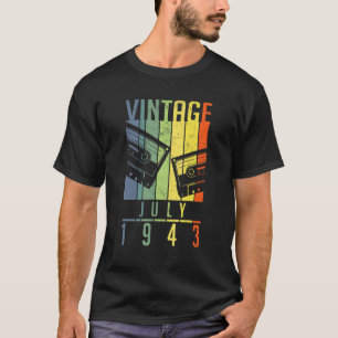 Camiseta 79 anos Vintage julho de 1943 79º aniversário