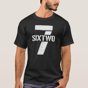 Camiseta 7 6 Calibre de duas Armas 7,62 mm, com uma lança 7